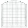 Klenutý gabionový koš 150 x 50 x 140/160 cm pozinkované železo