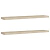 Plovoucí nástěnné police 2 ks dub 120 x 23,5 x 3,8 cm MDF