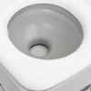 Přenosná kempingová toaleta šedá a bílá 15+10 l HDPE
