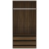 Šatní skříň hnědý dub 100 x 50 x 200 cm kompozitní dřevo