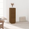 Skříň highboard medově hnědá 34x40x108,5 cm masivní borovice