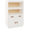 Skříň highboard bílá 67 x 40 x 108,5 cm masivní borové dřevo