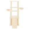 Škrabadlo pro kočky se sisalovými sloupky krémové 133 cm