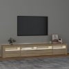 TV skříňka s LED osvětlením dub sonoma 240x35x40 cm