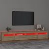TV skříňka s LED osvětlením dub sonoma 240x35x40 cm