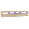 TV skříňka s LED osvětlením dub sonoma 210 x 35 x 40 cm