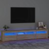 TV skříňka s LED osvětlením dub sonoma 210 x 35 x 40 cm