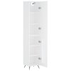 Skříň highboard bílá 34,5 x 34 x 180 cm kompozitní dřevo