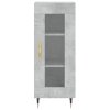 Skříň highboard betonově šedá 34,5x34x180 cm kompozitní dřevo