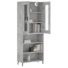 Skříň highboard betonově šedá 69,5x34x180 cm kompozitní dřevo