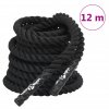 Posilovací lano černé 12 m 9 kg polyester