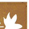 Zahradní nástěnná dekorace 55 x 55 cm corten Javorový list