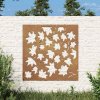 Zahradní nástěnná dekorace 55 x 55 cm corten Javorový list
