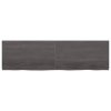 Nástěnná police tmavě hnědá 180x50x(2-6)cm ošetřený masivní dub
