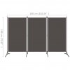 3dílný paraván antracitový 260 x 180 cm
