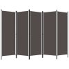 5dílný paraván antracitový 250 x 180 cm