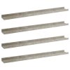 Nástěnné police 4 ks betonově šedé 80 x 9 x 3 cm