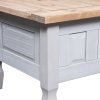 Konferenční stolek mexický borovice Corona šedý 100x55x44 cm