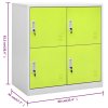 Uzamykatelná skříň světle šedá a zelená 90 x 45 x 92,5 cm ocel
