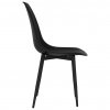 Jídelní židle 4 ks černé PP