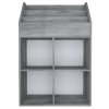 Dětský regál na časopisy betonově šedý 71x30x114 cm kompozit