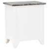 Noční stolky 2 ks se 2 zásuvkami šedé a bílé