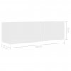 TV stolek bílý 100x30x30 cm kompozitní dřevo