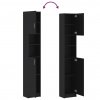 Koupelnová skříňka černá 32 x 25,5 x 190 cm kompozitní dřevo