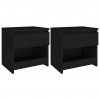 Noční stolky 2 ks černé 40 x 30 x 39 cm kompozitní dřevo