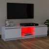 TV skříňka s LED osvětlením bílá 120 x 30 x 36 cm