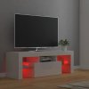 TV skříňka s LED osvětlením bílá s vysokým leskem 120x35x40 cm