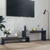 TV stolek šedý s vysokým leskem 180x30x43 cm kompozitní dřevo