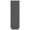Komoda šedá 37 x 34 x 110 cm masivní borové dřevo