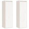 Nástěnné skříňky 2 ks bílé 30 x 30 x 100 cm masivní borovice