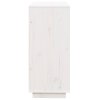 Příborník bílý 74 x 35 x 80 cm masivní borové dřevo