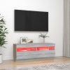 TV skříňka s LED osvětlením šedá sonoma 100 x 35 x 40 cm