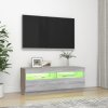 TV skříňka s LED osvětlením šedá sonoma 100 x 35 x 40 cm