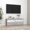 TV skříňka s LED osvětlením šedá sonoma 100 x 35 x 40 cm