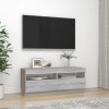 TV skříňka s LED osvětlením šedá sonoma 100 x 35 x 40 cm