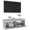 TV skříňka s LED osvětlením šedá sonoma 100 x 35 x 40 cm