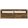 TV skříňka s LED osvětlením kouřový dub 120 x 35 x 40 cm
