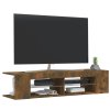 TV skříňka s LED osvětlením kouřový dub 135 x 39 x 30 cm