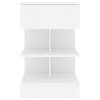Noční stolek bílý 40 x 35 x 65 cm kompozitní dřevo