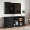 TV skříňka černá 102 x 35,5 x 47,5 cm kompozitní dřevo