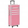 Kosmetický kufřík hliník růžový