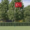 Vlajka Turecka a stožár 6,23 m hliník