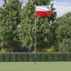 Vlajka Polska a stožár 6,23 m hliník