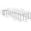 Psí kotec černý 13,31 m² ocel 3082238