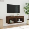 TV skříňka s LED osvětlením hnědý dub 80 x 30 x 30 cm