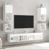 Nástěnné TV skříňky s LED osvětlením 2 ks bílé 30x28,5x30 cm